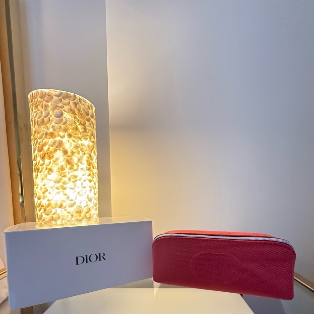 Dior Coral Cosmetic Pouch